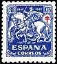 Spain 1945 Pro Tuberculous 80 + 10 CTS Blue Edifil 996
